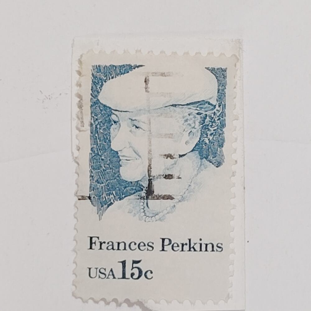 1980 Frances Perkins Stamp – 15¢  Used – Labor Reformer – Scott #1821 – USPS